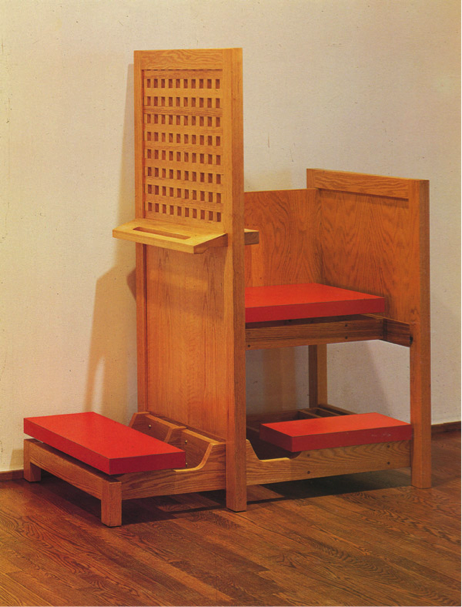 A rather cool aesthetic: Richard Artschwager’s 1980 design for a modern confessional, on display at the Saatchi Gallery, London.