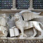 Mark’s Gospel is True History The winged Lion of St Mark Statue at St Mark's Basilica in Venice, Italy.