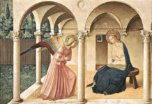 Catholic Conscience Rosary: the Annunciation Saints Gabriel and Mary
