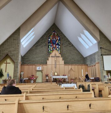 Beacon in a Town in Decay Interior of Paroisse Assomption de Bienhereuse Vierge Marie, Kirkland Lake, Ontario