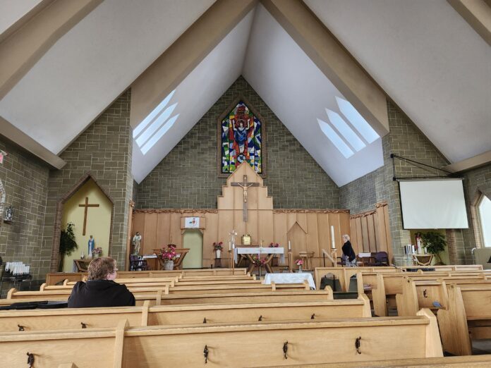 Interior of Paroisse Assomption de Bienhereuse Vierge Marie, Kirkland Lake, Ontario