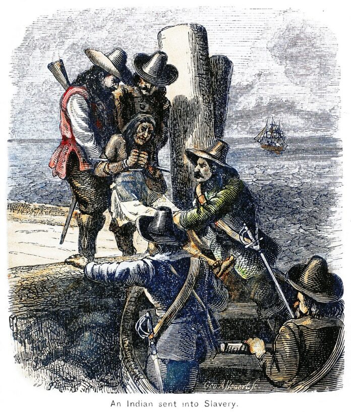 Native_American_being_enslaved_ Native American being enslaved