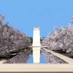 Competition entry for the September 11 Pentagon Memorial. View from the entry to the south