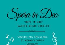 Sacred Music Concert Saturday, May 13th