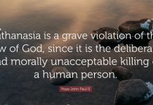 Euthanasia: The Apparent Good, but Actual Evil