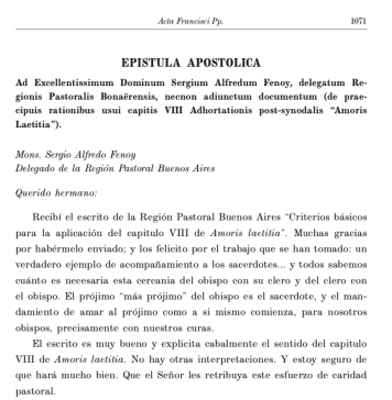 The Pope and the Acta