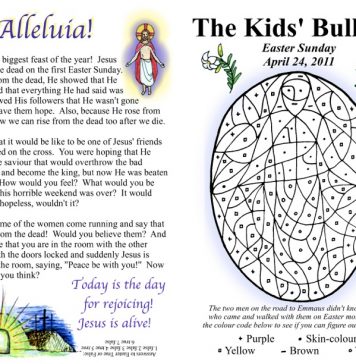 The Kids’ Bulletin: A fun way for Catholic kids to learn about the Faith every week. kids bulletin